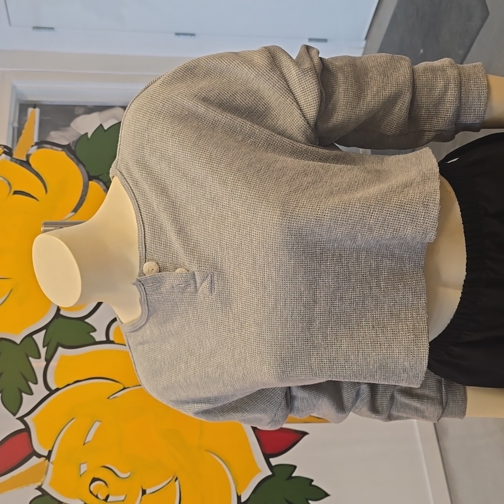 Grey Flannel Crop Top